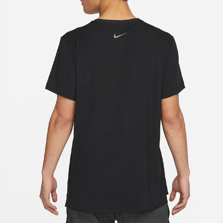 Nike Yoga Dri-FIT Short Sleeve Top Black Iron Grey Men's DM7826-010