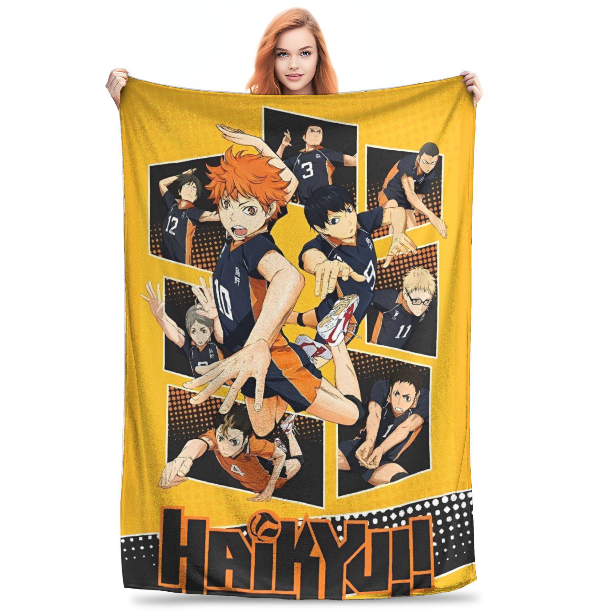 

Аниме Парень Волейбол Хайкю Плед Фланелевый Всесезонный Дышащий Легкий Тонкий Накидки для Дивана Офиса Покрывала 30x40in