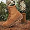 Men's Boots Autumn Round Head Lace Up High-top Sneakers Outdoor Camping Breathable Hiking Desert Boots Botas Taticas Masculino