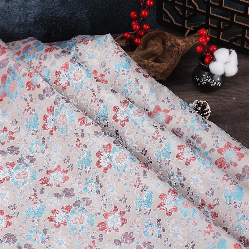 100x150cm Brocade Pattern Garment Fabric Satin Jacquard Designer Fabrics for Sewing Cheongsam Diy Patchwork Cloth