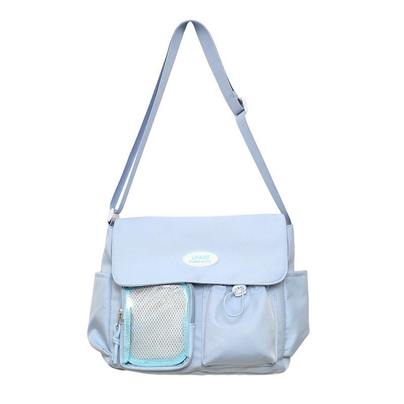 New Japanese Harajuku Original Design Cute Girl Ulzzang Ita Bag High-value Commuting One-shoulder Crossbody Bag синий