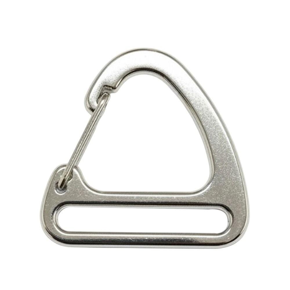 Alloy Triangle Carabiner 32mm Keychain Belt Buckles Spring Quickdraws Clip  Outdoor Tool