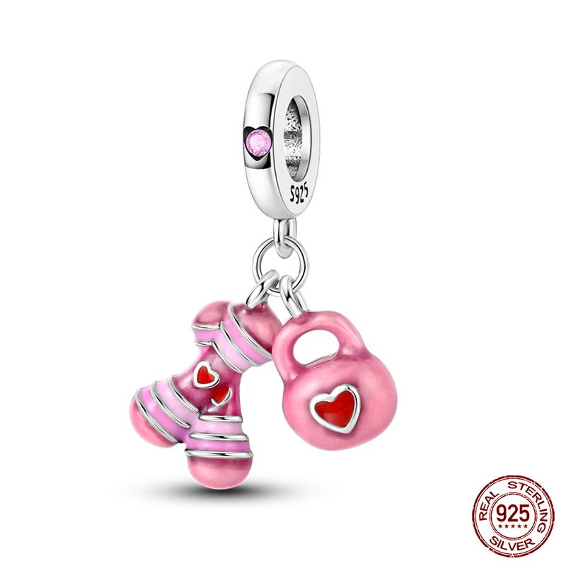 100% Copper Love And Peace Pendants Lovers Balloon Owl Charms Beads Fit Qikaola Original Bracelets Fine Diy Jewelry