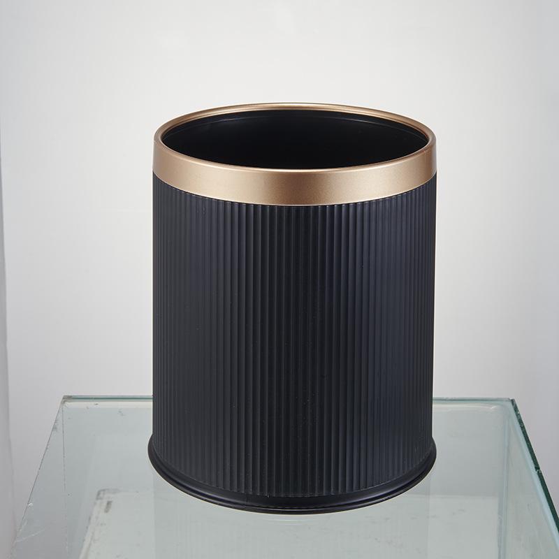 Light Luxury Double-Bucket Trash Can with Lid - Large Capacity for Home Use