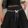 2000s Butterfly Waist Chain for Lady Adjustable Chain Belt Metallic Waist Chain Body Chain Skirt Chain Belt Waist Jewelry