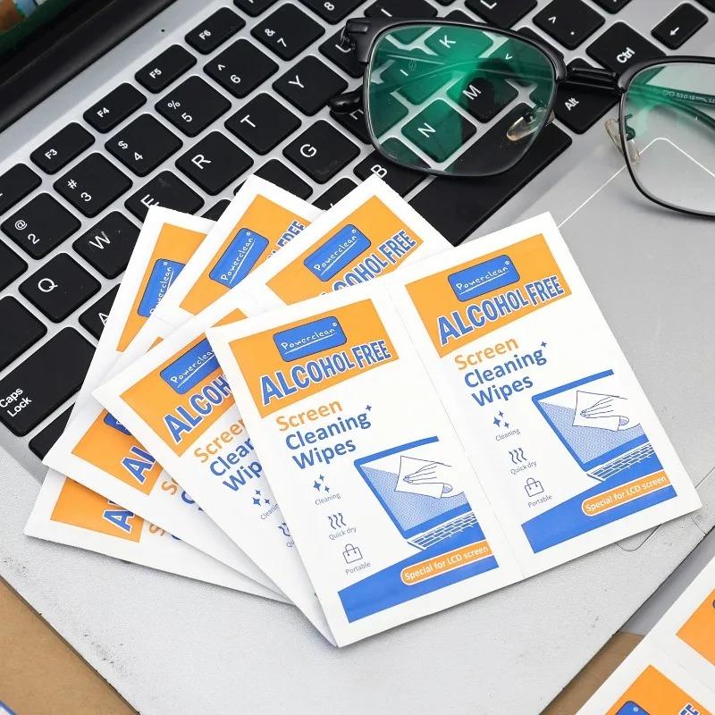 

40 шт./коробка Салфетки для очистки экрана Телефон Очки Объектив камеры Шлем Зеркало Игровой очиститель Полимерный набор для очистки экрана для ТВ Ноутбуков Screen wipes-5pcs