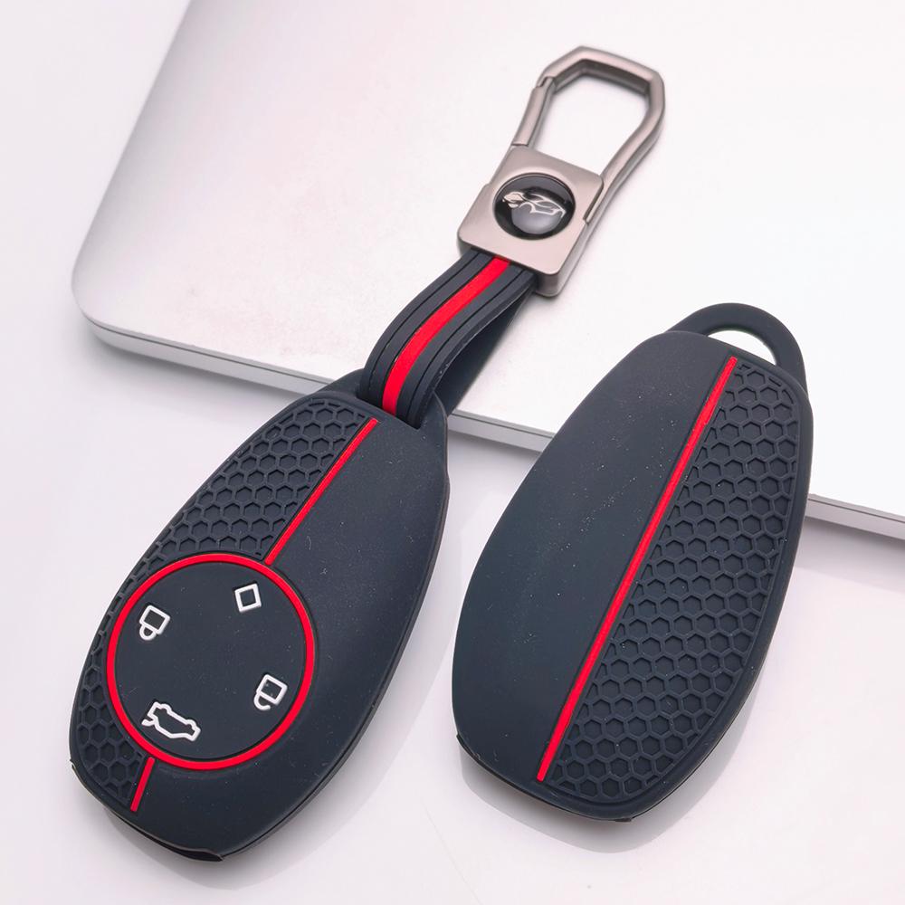 Key Fob Cover for Leapmotor T03 S01 C11 C01 with Keychain Anti-Scratch Shockproof Protective Shell Holder with Honeycomb Texture Shockproof Structure