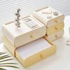 Stationery Storage Box Desktop Organizer Large Capacity Stackable Dust-Proof Handle Design Makeup Jewelry Storage Case with Drawer