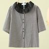 Summer French Plaid T-shirt Skirt Two-piece Suit Umbrella Skirt Suit