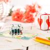 Elegant 3D Foldable Flower House Card Personalized Foldable Glass HouseCard Lovely Floral Greeting for Friend and Family