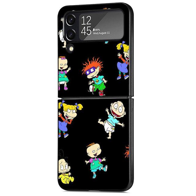 Case for Samsung Galaxy Z Flip 4 ZFlip3 Z Flip 3 5G ZFlip Flip3 Hard PC Cartoon Cute Children R-Rugrat Shell Hard PC Cover