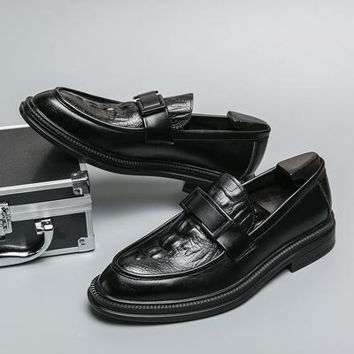 Mode Echt Leer Nieuwe Zakelijke Heren Leren Schoenen Instappers Heren Merk Handgemaakte Casual Schoenen Comfortabele Platform Mocassins