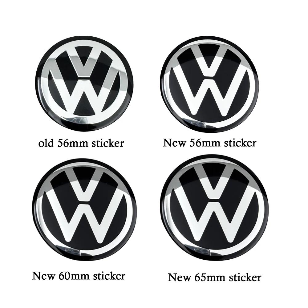 Volkswagen 4pcs 56mm 60mm 65mm Automotive Wheel Hub Center Cover Replacement Parts Suitable for CC Sagitar, Magotan, Jetta Polo