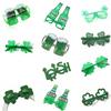 Irish Shamrock Eyeglasses Green Four Leaf Clovers Glasses Leprechaun Costume for Women Men Saint Patrick's Day Sunglass