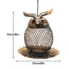 Bird Cage Feeder Outside Hanging Metal Mesh Sturdy Owl Shape Bird Supplies Food Dispenser Beautiful Wild Hummingbird Practical
