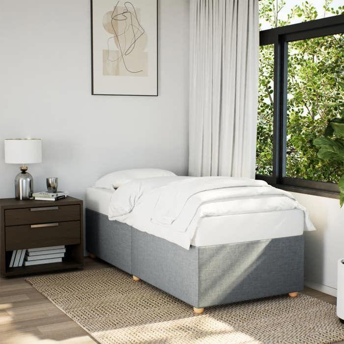 VidaXL Bed Frames Without Mattress Light Grey 100x200 Cm Fabric 3284708