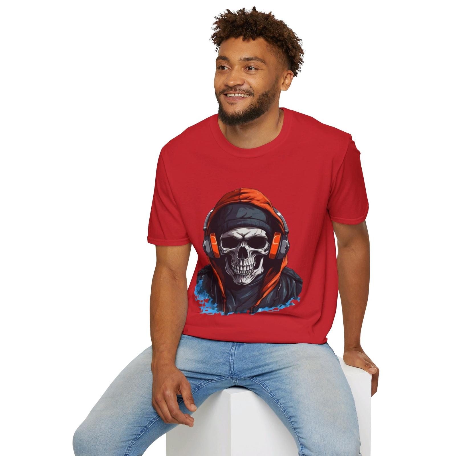 Colorful skull high quality Unisex Softstyle T-Shirt S