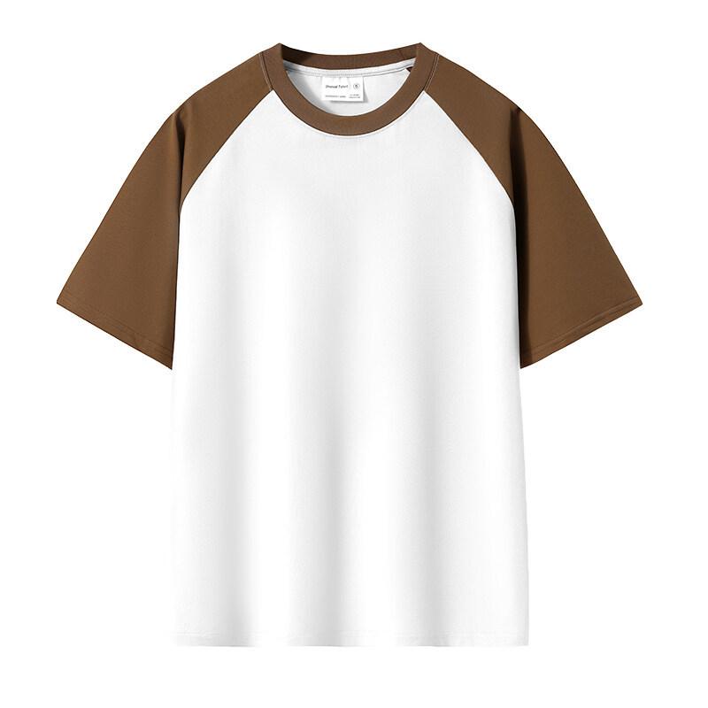 Men Casual Loose Crew Neck Striped Color Block Short Sleeve Daily T Shirt S