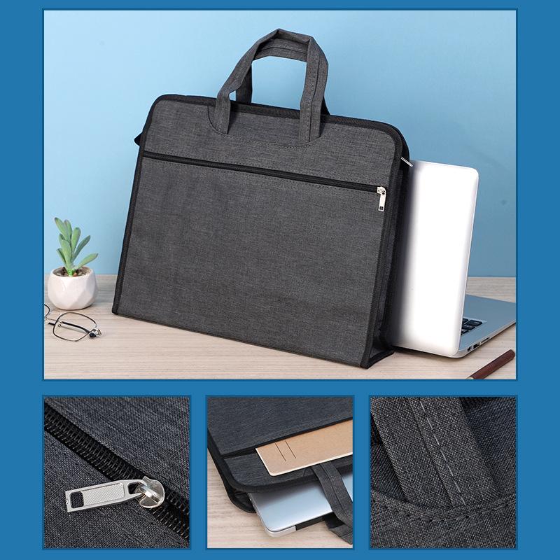Men s Oxford Cloth Large Capacity Document and Laptop Briefcase 30x39x8 cm