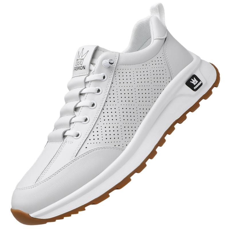 

Высококачественные легкие кроссовки с вырезом, белые кроссовки для бега на открытом воздухе, модные и удобные, дышащие 44 белый