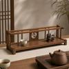 Wooden Display Rack Traditional Tea Table Organizer Decorative Set for Meditation Room