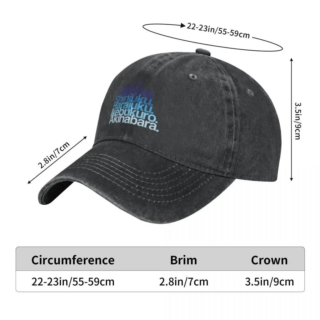 Tokyo Districts (blues) Cowboy Hat Golf Mountaineering Summer Hat Golf Wear Men Women's