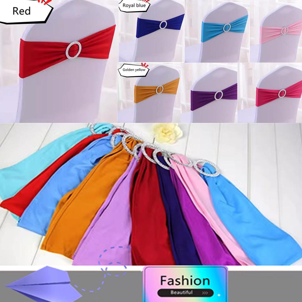 Elastic Chair Cover with Bowknot for Festive Decoration - Ideal for Weddings and Banquets