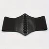 Neue Korsett Punk Schwarz Breiten Gürtel Pu Leder Abnehmen Körper Gürtel für Frauen Elastische Hohe Taille Gürtel Weibliche Cummerbunds