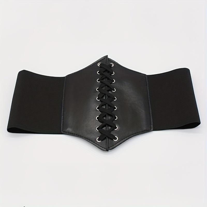 Neue Korsett Punk Schwarz Breiten Gürtel Pu Leder Abnehmen Körper Gürtel für Frauen Elastische Hohe Taille Gürtel Weibliche Cummerbunds