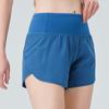 Women Shorts Breathable Quick Dry Tummy Control Sweat-absorbent with Zipper Pocket Fitness Workout Solid Color Summer Women Workout Training Shorts