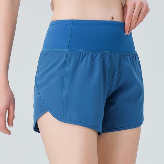 Women Shorts Breathable Quick Dry Tummy Control Sweat-absorbent with Zipper Pocket Fitness Workout Solid Color Summer Women Workout Training Shorts
