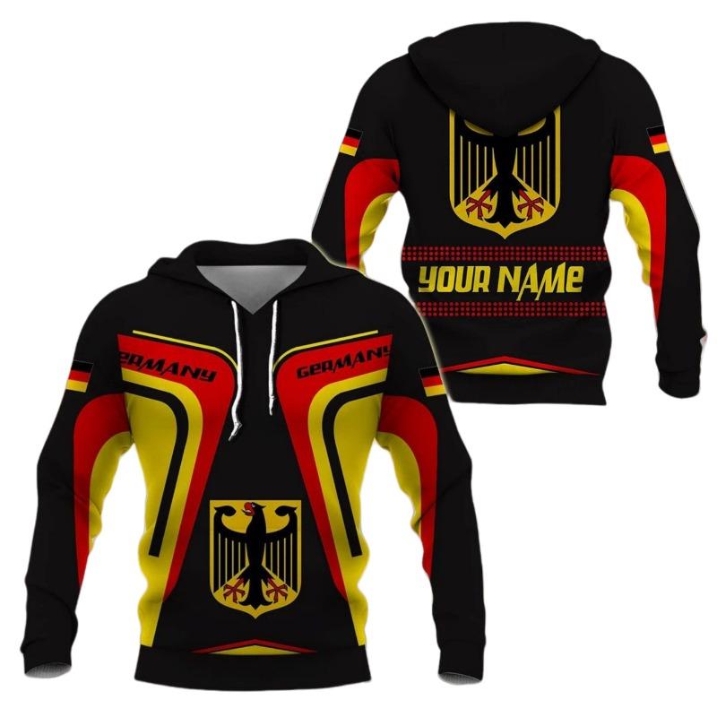 German Camouflage 3D Printed Hoodie Free Custom Name Men Pullover Autumn Fashion Sweatshirt Flag Pattern Loose Tops