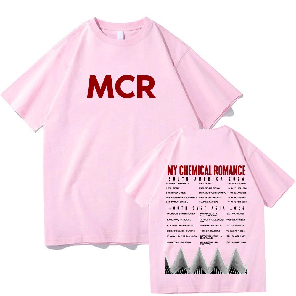 My Chemical Romance Tour 2026 Grafická trička Móda Harajuku Dámská Pánská Topy Léto Vysoce kvalitní Bavlna Krátký rukáv Y2K Trička