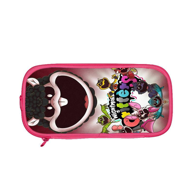 Nightmare Critters Double Layer Pencil Case With Nylon Material For Students And Kids