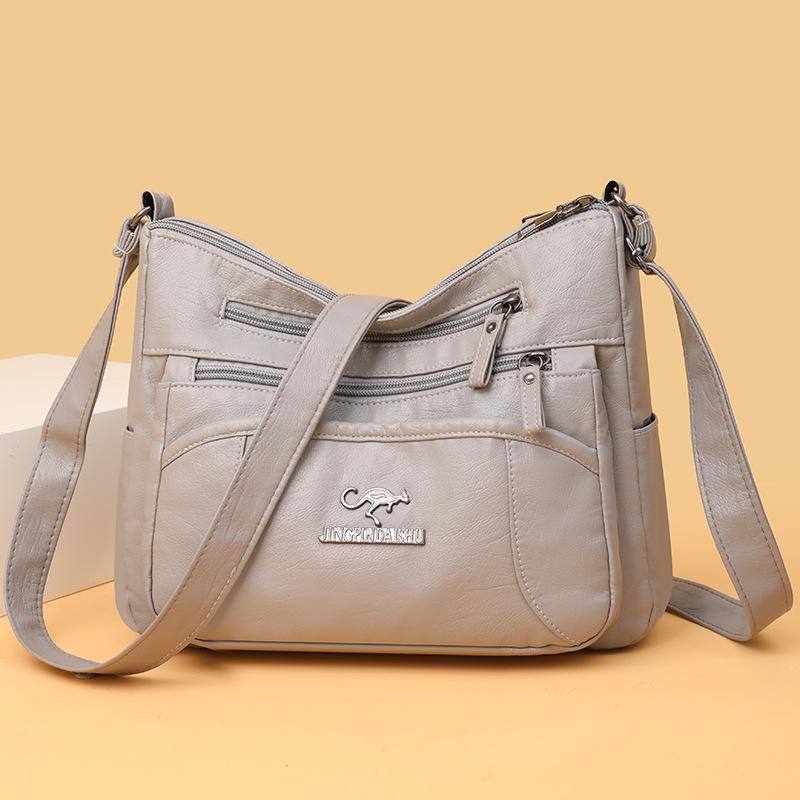 Bolso de Hombro Único con Múltiples Bolsillos de Gran Capacidad, Bolso Cruzado, Bolso de Mamá, Bolso para Señora de Mediana Edad