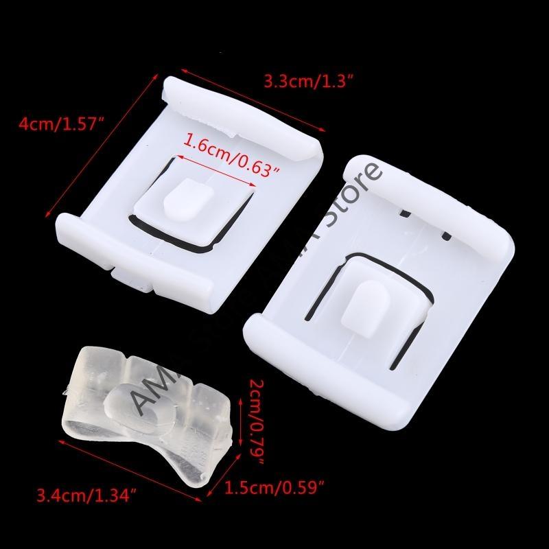 X7JF 2 Set 6 Piece Suit for Seat Buckle Clip Runner Guide For V.for W. GOLF MK1 MK2 CORRADO White Plastic