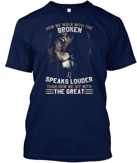 Лев Знак Зодиака Гордость Футболка TTshirt Как Мы Идем С Разбитыми TTshirt Сделано в США S-5XL M