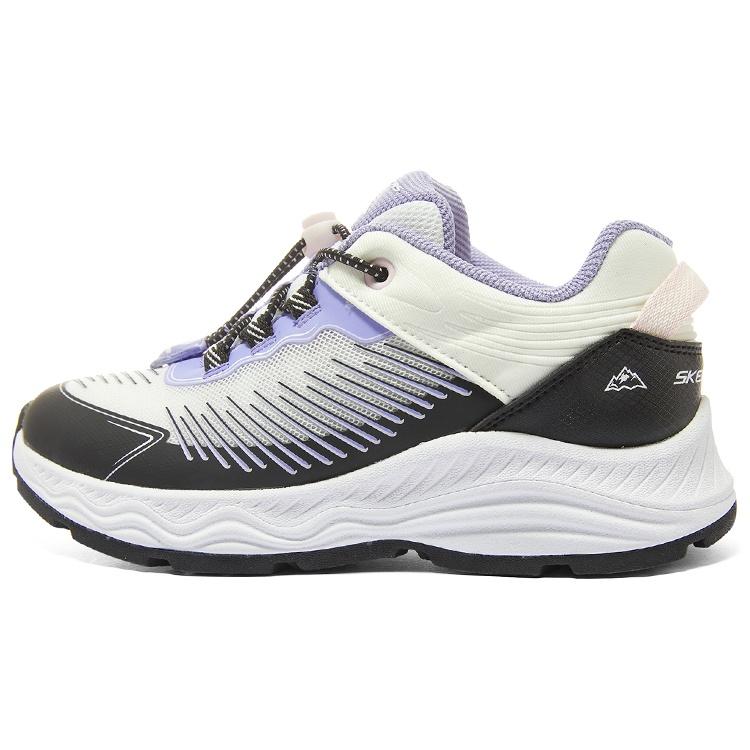 (GS) Skechers Lifestyle Sneakers White Black Purple Kids 303415L-WBK EU 32