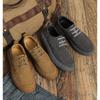 2024 Spring Cow Reversed Fleece Casual Shoes for Men's Korean Edition Lightweight and Breathable Soft Bottom Workwear Mens Shoes