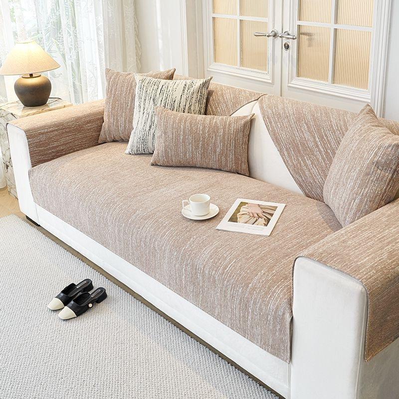 Nordic Chenille Sofa Cover for Living Room Non-Slip Thick Couch Cushion Armchair Seat Mat Corner Sofas Towel