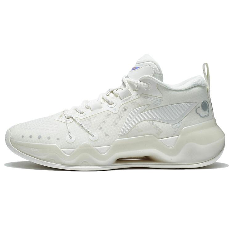 New LiNing Liren 2 Low Durable Breathable Low Top Basketball Shoes Men's Mist White ABAS039-5