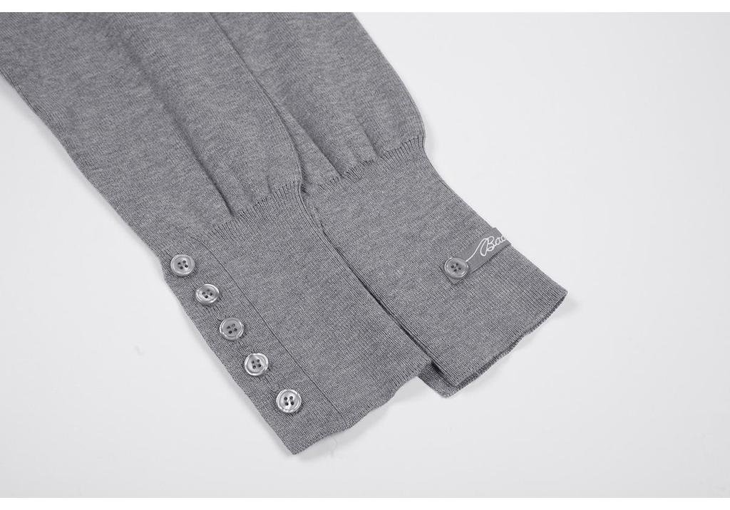 Badblood Metal Logo V-Neck Knit Sweater - Women's Retro Slimming Cardigan