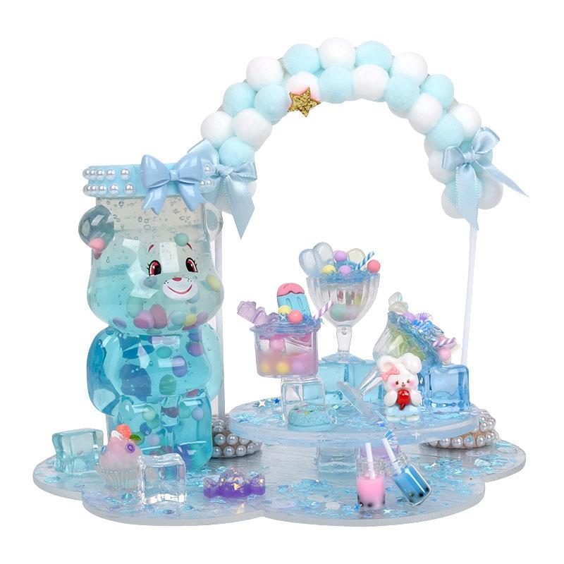 Children'S Handmade Simulation Cream Glue Diy Material Pack Dessert Milk Tea Cup Ice Cream Set Food Play Educational Toys