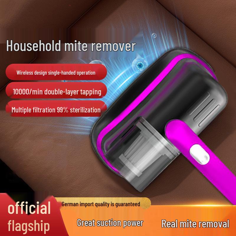 Wireless Handheld UV Mite Removal Vacuum Cleaner with Large Suction and Automatic Sterilization