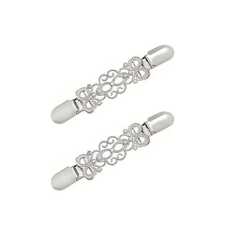 1/2Pcs Adjustable Waist Cinchers Retro Alloy Brooches for Women Shawl Collar Clips Scarf Clasp Anti-Slip Fixing Fashion Accessories