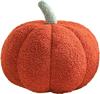 3D Simulated Pumpkin Pillow Plush Pillow Sofa Cushion (7.8inch, Olive)