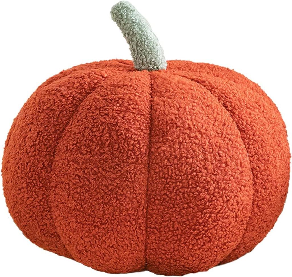 3D Simulated Pumpkin Pillow Plush Pillow Sofa Cushion (7.8inch, Olive)