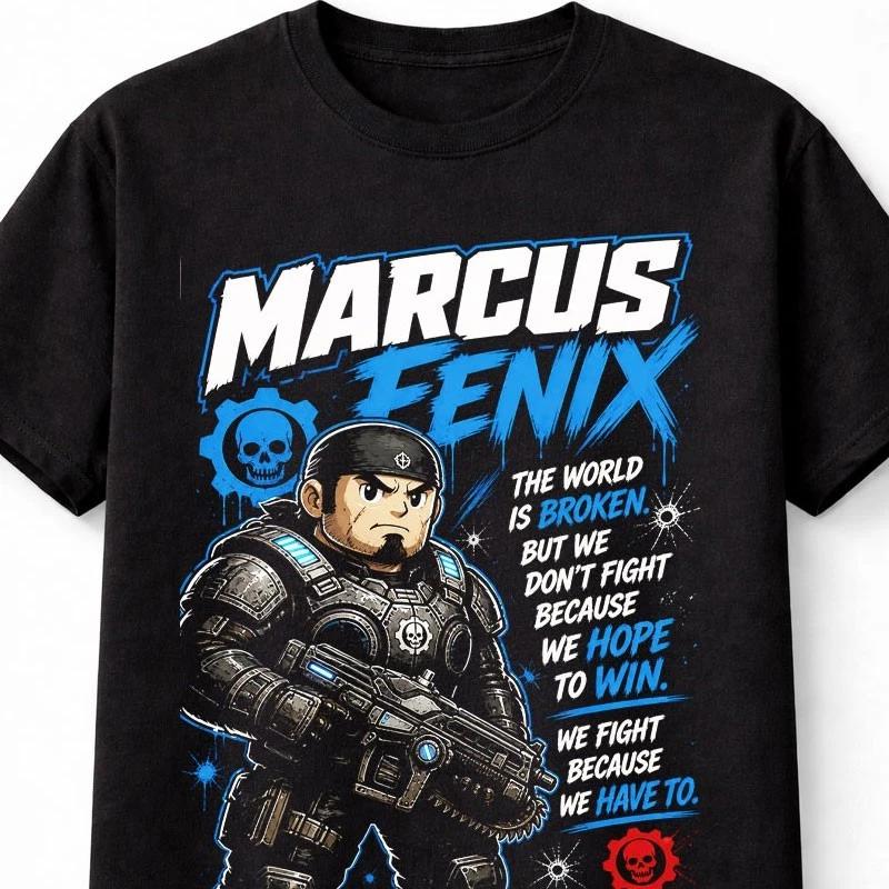 Marcus Fenix Gears Of War COG Gaming Graphic Unisex TShirt S