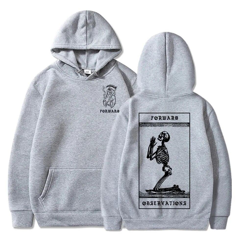 Praying Skeleton Forward Observations Group Print Pullover Hoody Unisex Hoodie Woman Sweatshirts Unisex Streetwear Y2k Clothing