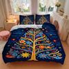 3pcs Christmas Tree Bedding Set, Includes 1 Comforter + 2 Pillowcases, Without Pillow Inserts, Soft Comfortable, Lightweight Breathable061